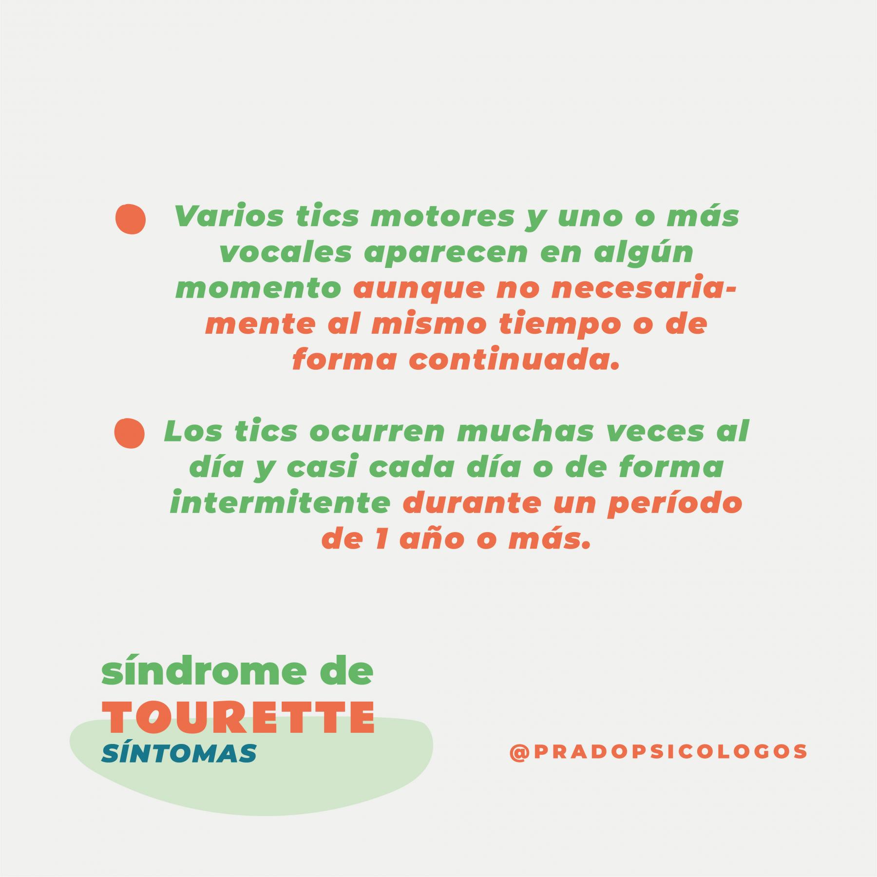 Síntomas síndrome de Tourette